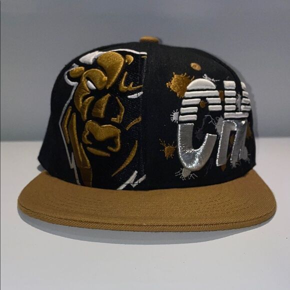 Chicago bulls Black and Gold Graphic Snapback Hat - Picture 1 of 7